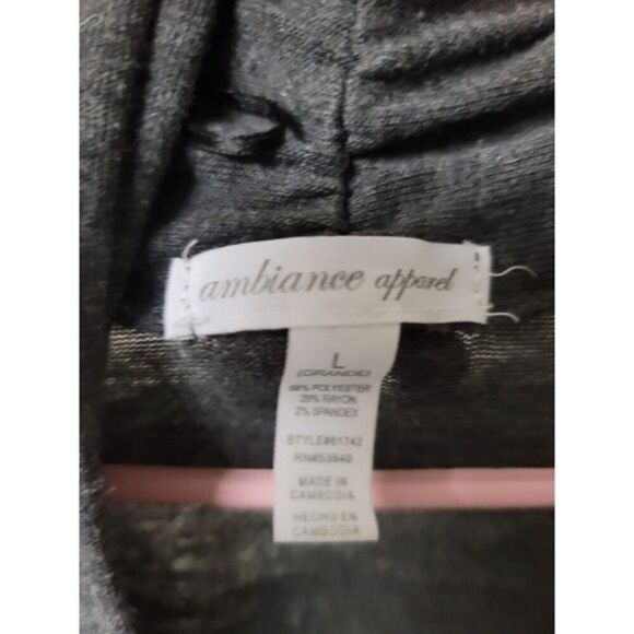 ~ womens grey ambiance apparel sweater size large - Picture 3 of 3